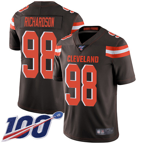 Cleveland Browns Sheldon Richardson Men Brown Limited Jersey #98 NFL Football Home 100th Season Vapor Untouchable->youth nfl jersey->Youth Jersey